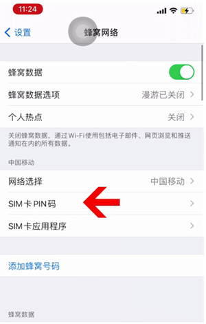 广灵苹果14维修网分享如何给iPhone14的SIM卡设置密码 