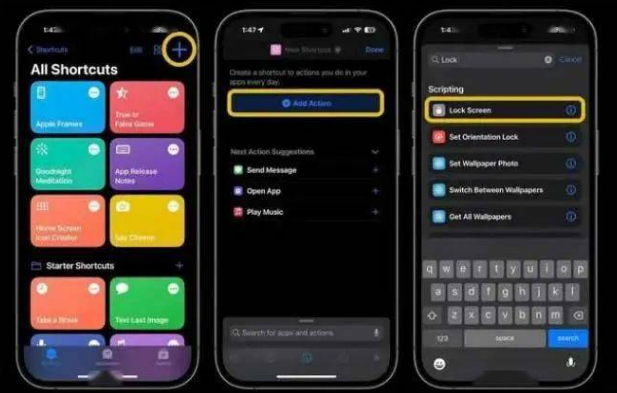 广灵苹果14锁屏维修店分享iPhone14升级iOS16.4后如何创建锁屏快捷方式 