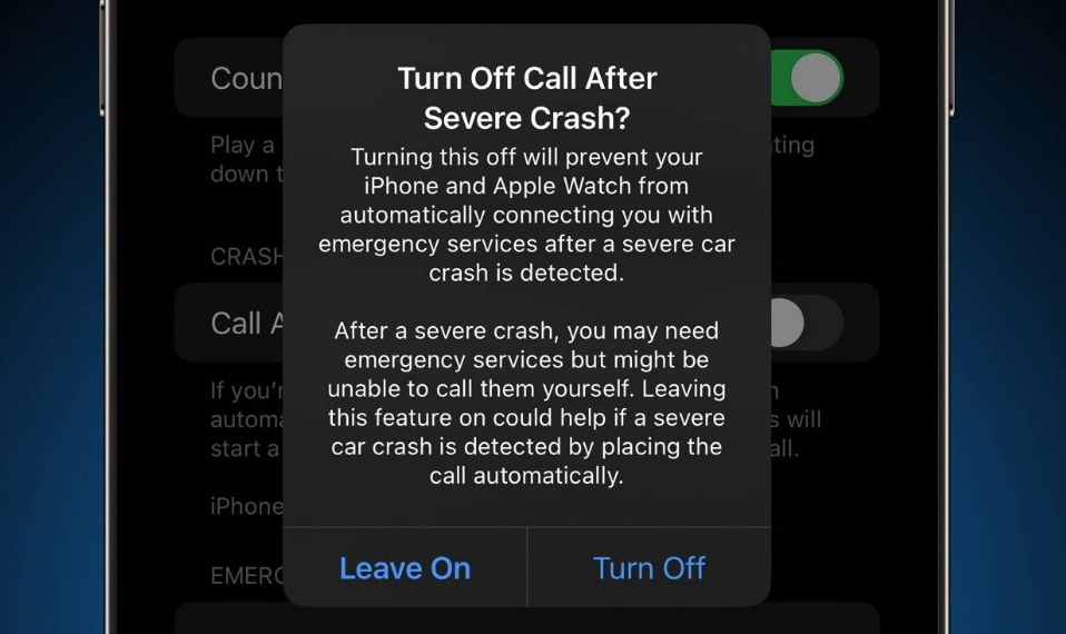 广灵苹果14维修分享 iPhone 14 和 Apple Watch 上关闭崩溃检测 